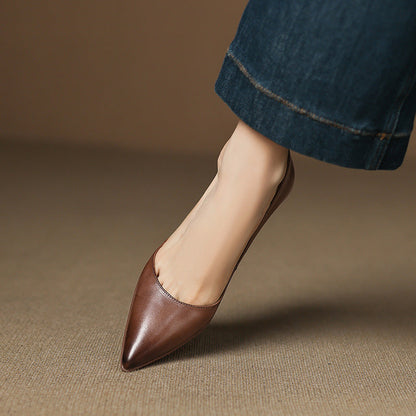 Calenne læder kitten heels