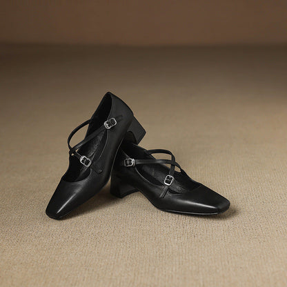 Marvane læder kitten heels