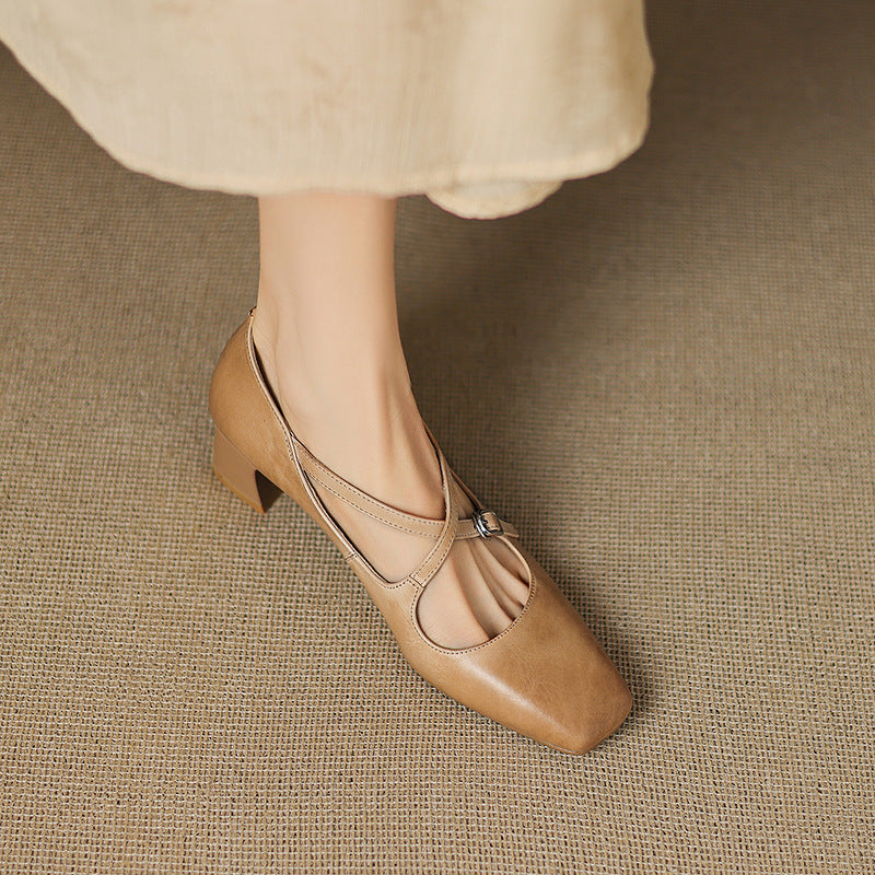 Marvane læder kitten heels
