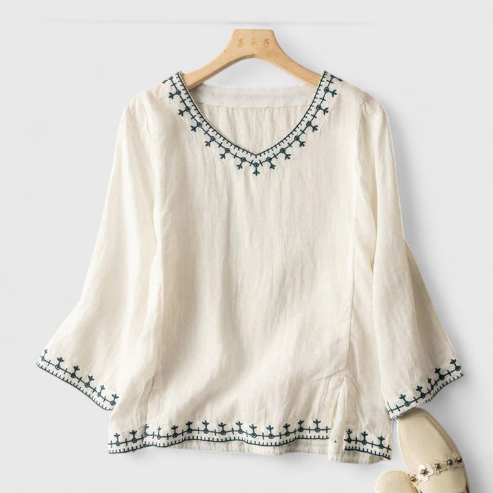 Taysia | Blusa Elegante com Decote V