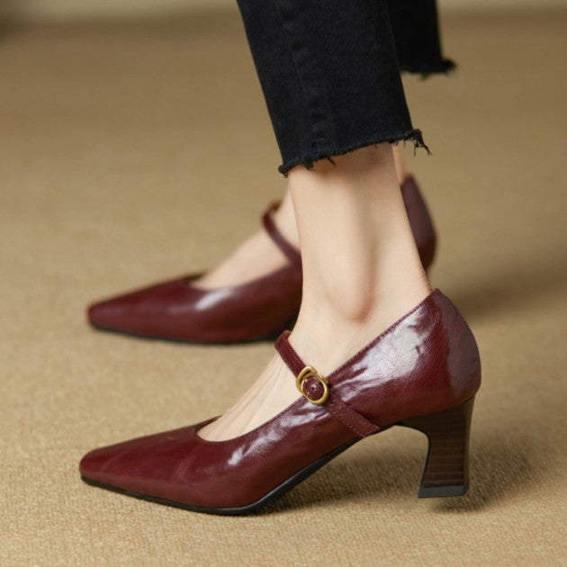 Orvane Mary Jane læderpumps