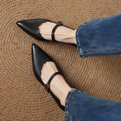 Eloria læder kitten heels