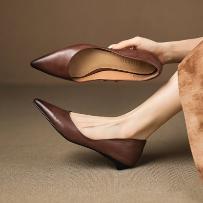 Arla Genuine Leather Flats