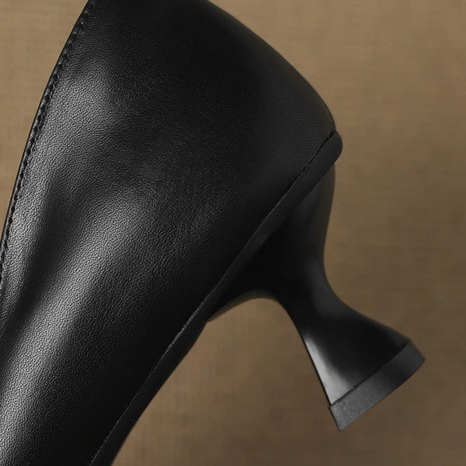 Calenne læder kitten heels