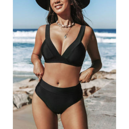 Hilde | High-Waisted Solid Color Swimsuit