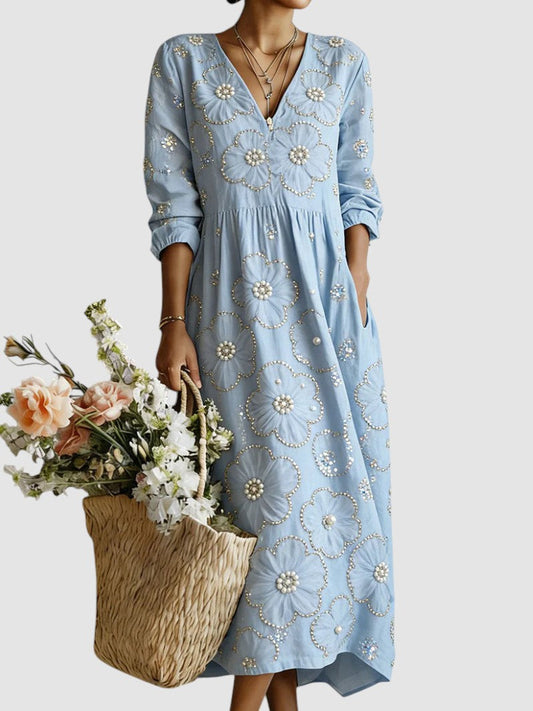 LENA | Blumiges Midikleid