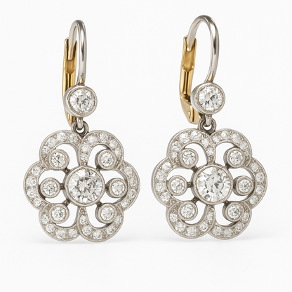 CRYSTAL MANDALA RETRO EARRINGS
