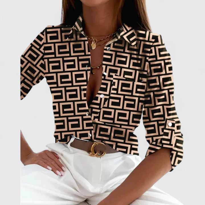 Lisette | Elegant bluse med lange ærmer