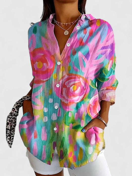 Anica | Artistic Button-Up Blouse