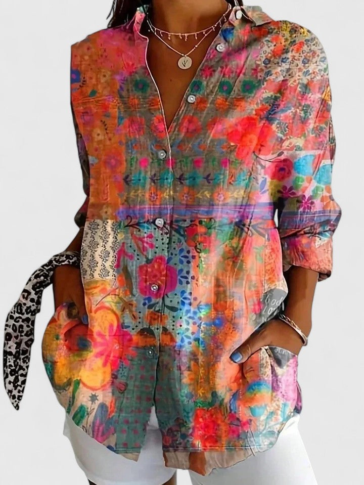 Anica | Blusa Artística com Botões