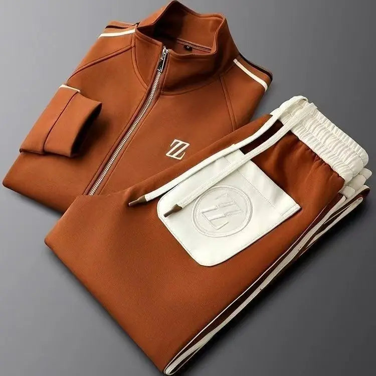Milano | Conjunto esportivo listrado – conjunto masculino de 2 peças com calça jogger