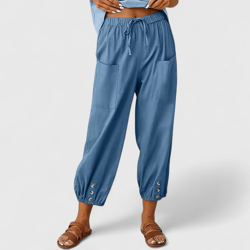 Jolie | Calça Sofisticada de Perna Larga