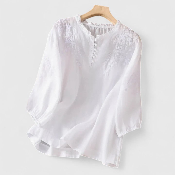 Vasilene | Blusa Elegante com Botões na Frente