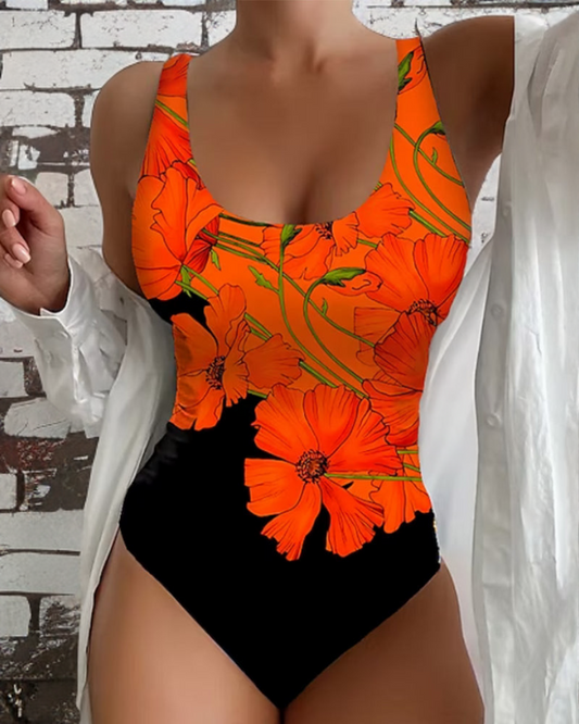 Lucy | Elegant one-piece swimsuit with floral print
