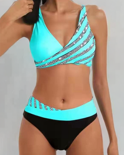 Mona | Printed bikini in warm tones
