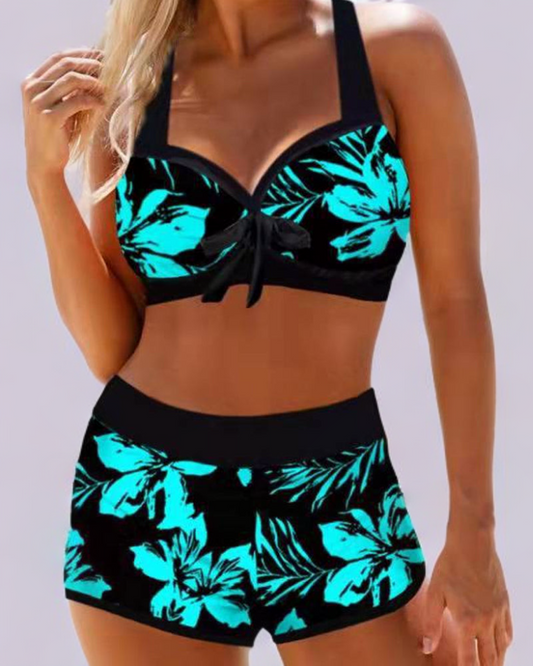 Sherrie | High-Waisted Swimsuit with Floral Print