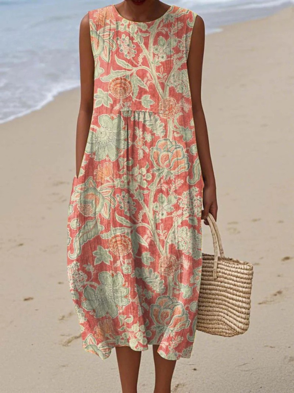 Cleo | Blomstret midikjole