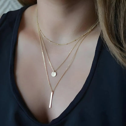Zénévia | Guldhalskæde med lagdelt design