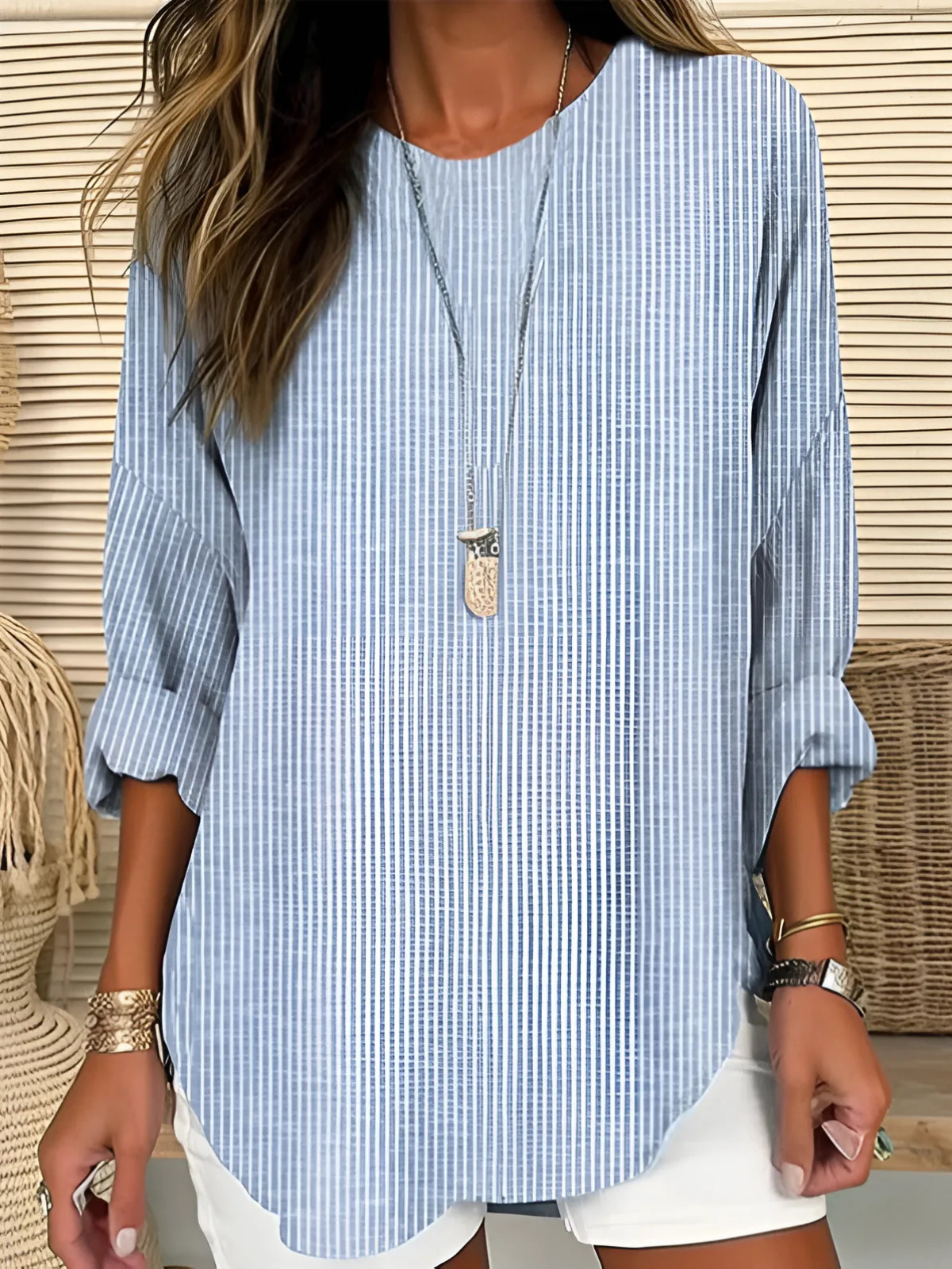 Rhea | Blusa Listrada Clássica
