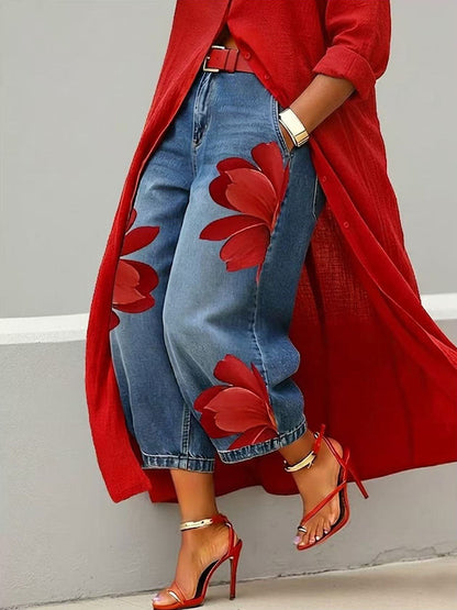 Sophia | Elegant Floral Trousers