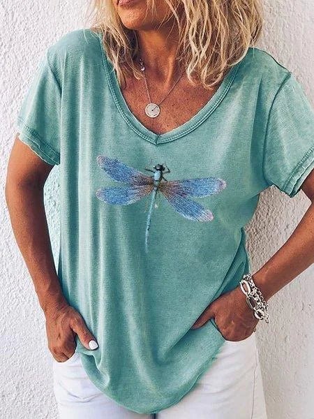 Estelle | T-shirt med V-udskæring