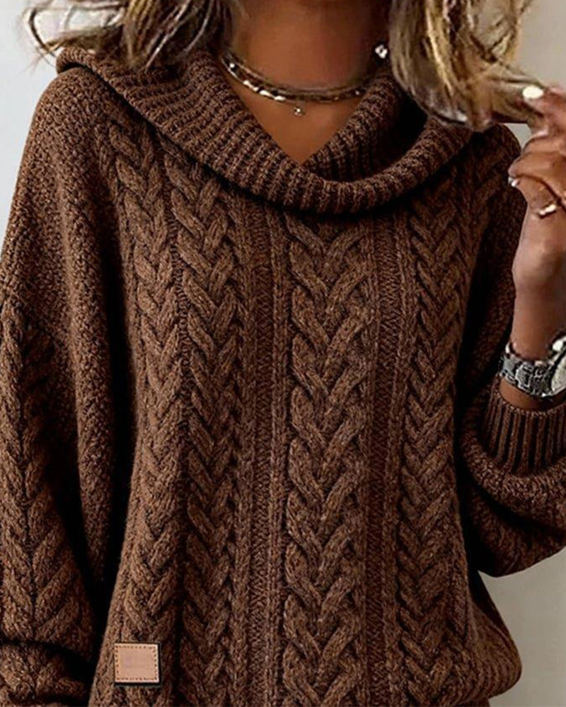 Solid vridd strikket sweater