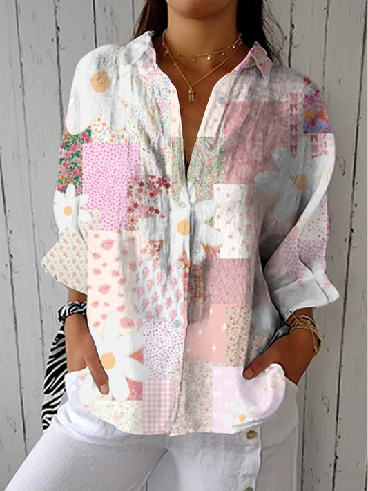 Fanny | Blusa Patchwork con Margaritas