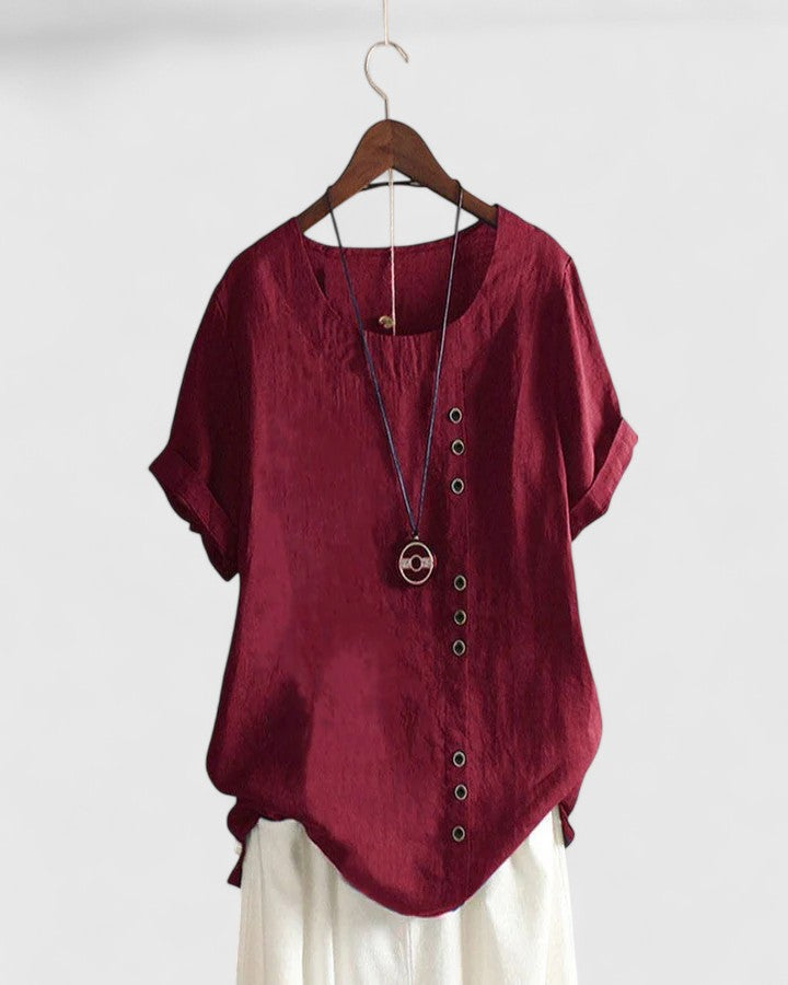 Elisavie | Komfortabel bluse med korte ærmer