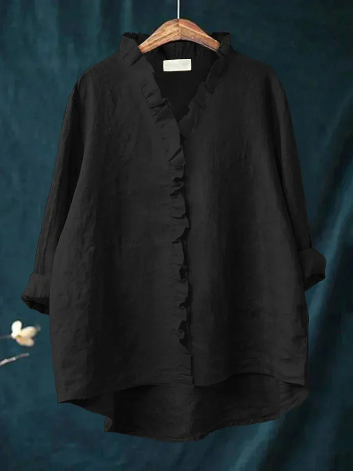 Lily | Blusa de Linho e Algodão com Babados