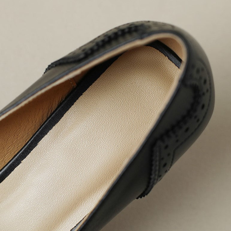 Pumps de Couro Célora com Fita