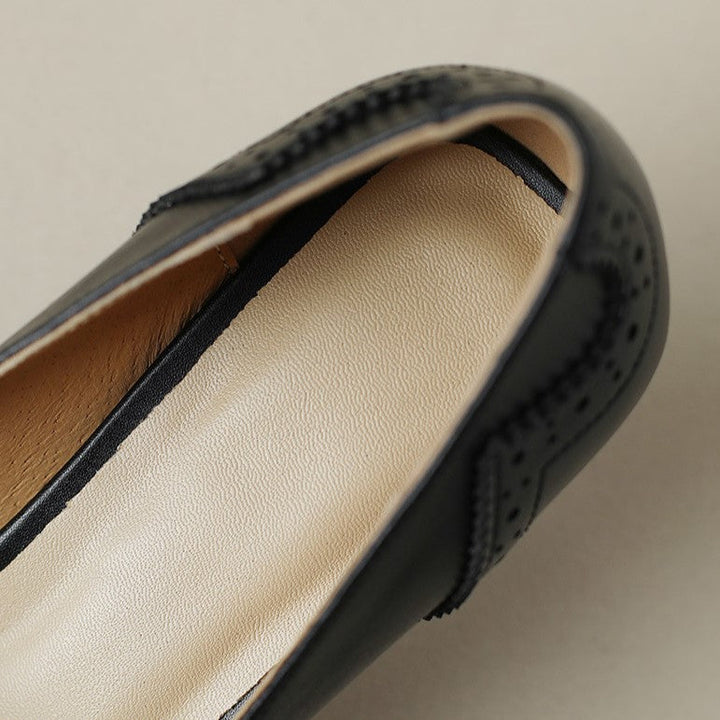 Pumps de Couro Célora com Fita