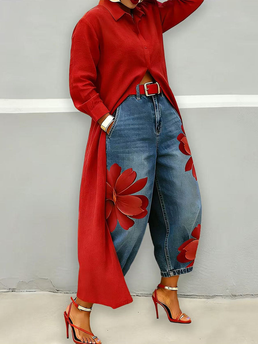 Sophia | Elegant Floral Trousers