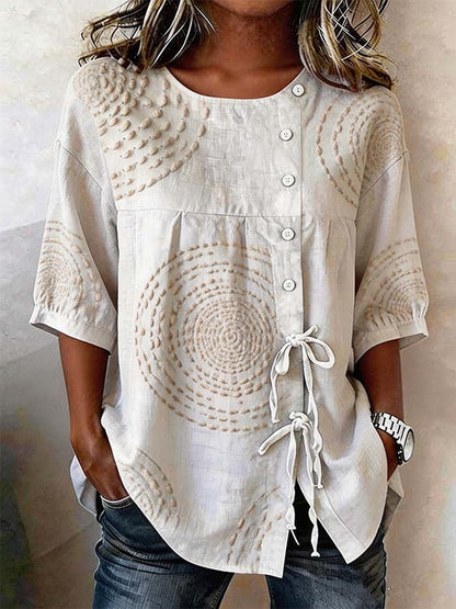 Emeline™ Soft Embroided Linen Top