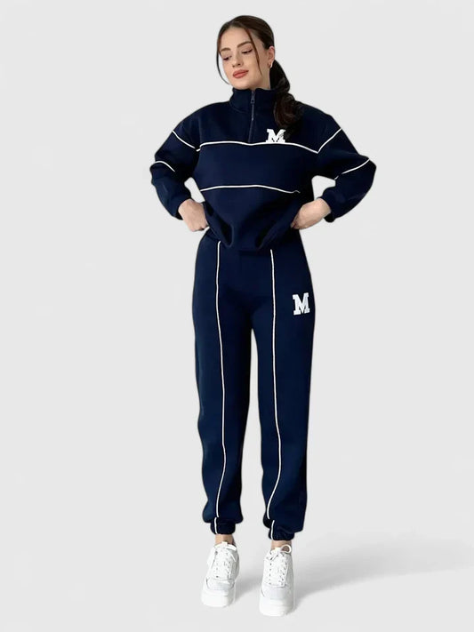 Alessyanna | Conjunto cómodo de dos piezas para estar en casa