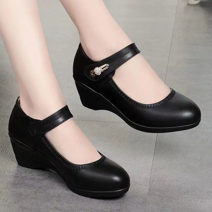 Lydia – Sapatos Elegantes de Conforto com Salto Médio
