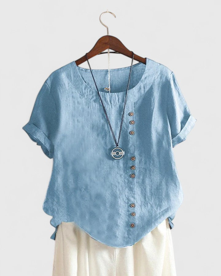 Elisavie | Komfortabel bluse med korte ærmer