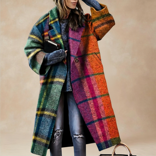 Natallie – Oversized Wrap Coat for Effortless Elegance