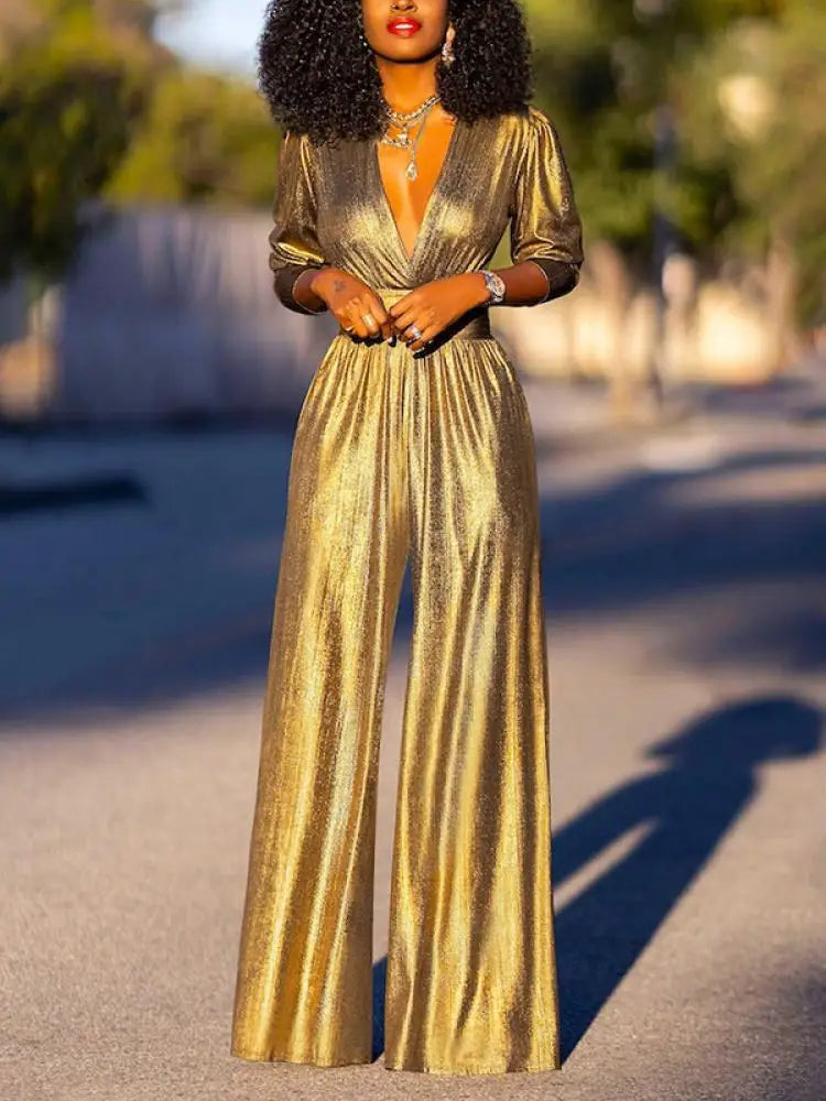 Helena - Skinnende Jumpsuit