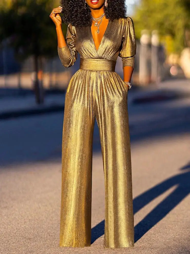 Helena - Skinnende Jumpsuit