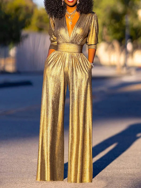Helena - Skinnende Jumpsuit