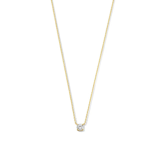 Ysavienna | Collar con piedra de moissanita en oro de 14k
