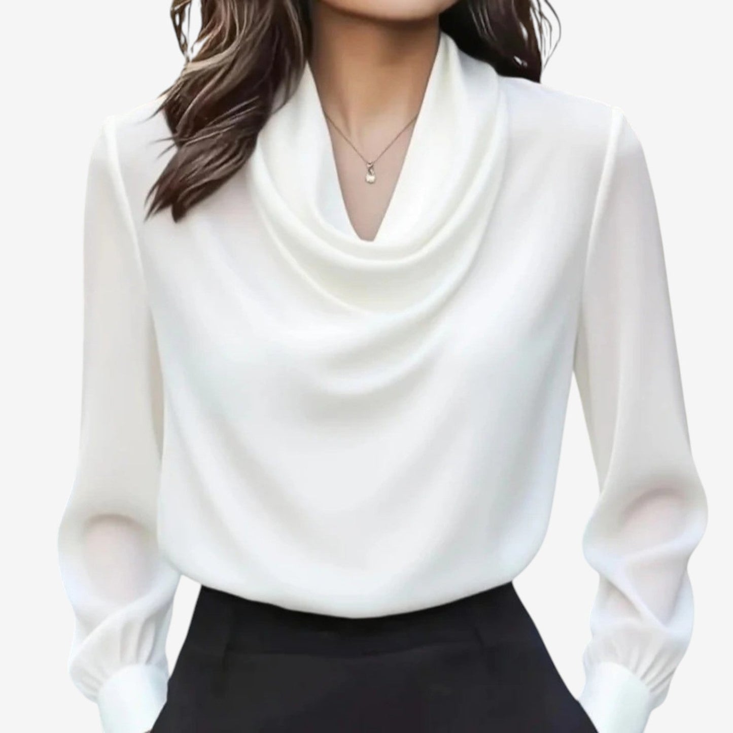 Katia™ Bluse mit drapiertem Kragen