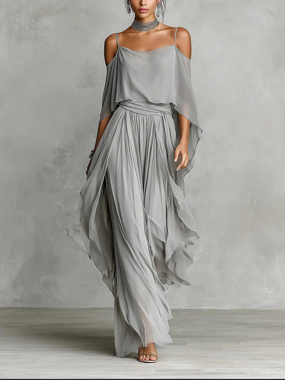 Ivah™ Off-Shoulder Flydende Sæt