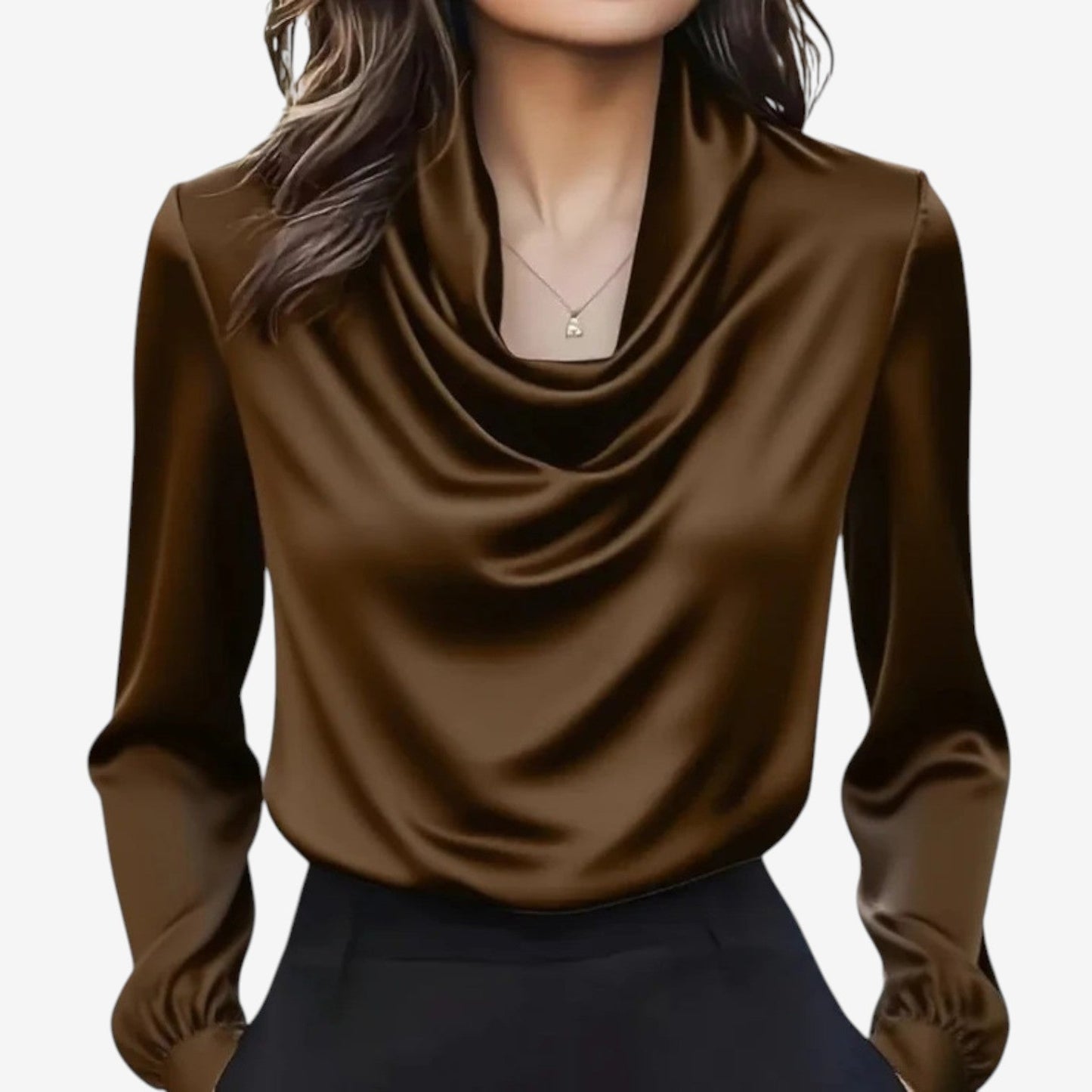 Katia™ Bluse mit drapiertem Kragen