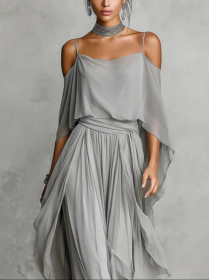 Ivah™ Off-Shoulder Flydende Sæt