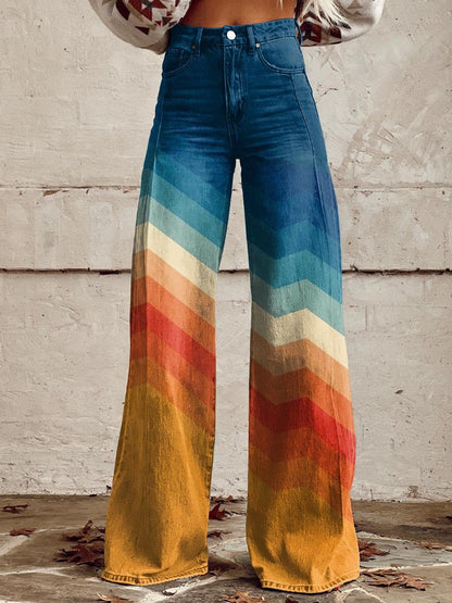 Léa - Elegante Retro Zigzag Bukser
