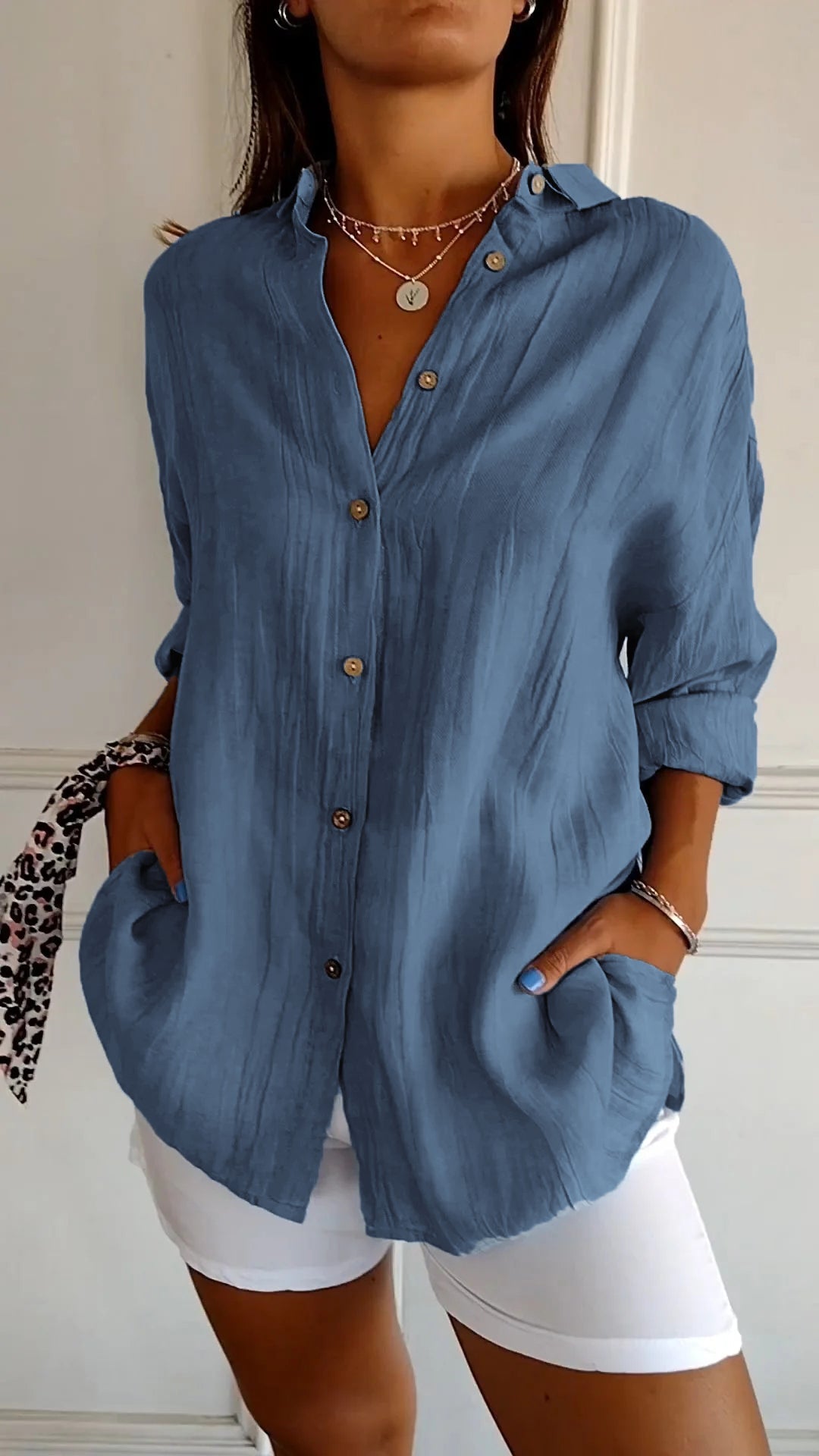 Sasha | Camisa Elegante com Estilo Plissado
