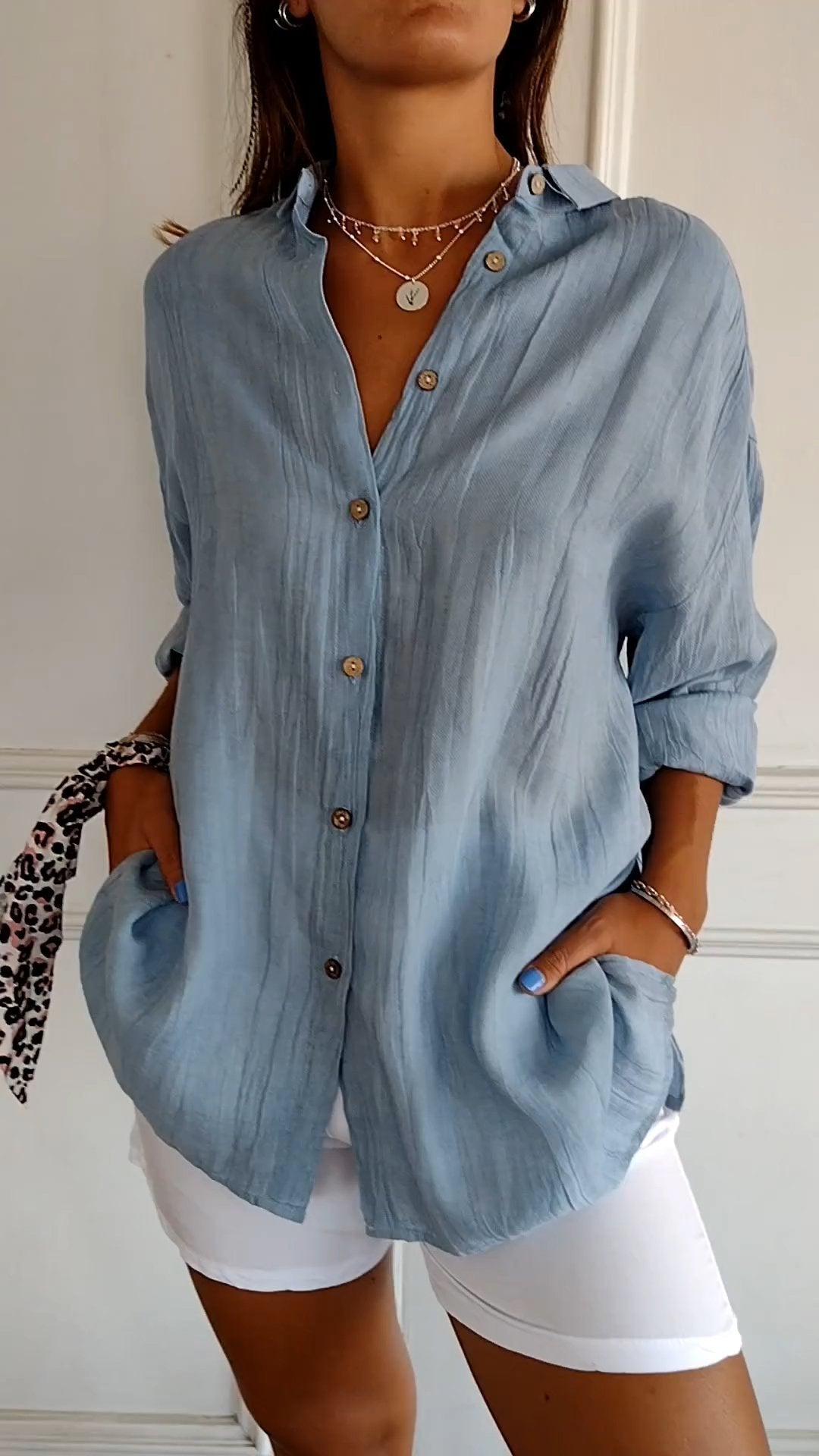 Sasha | Camisa Elegante com Estilo Plissado