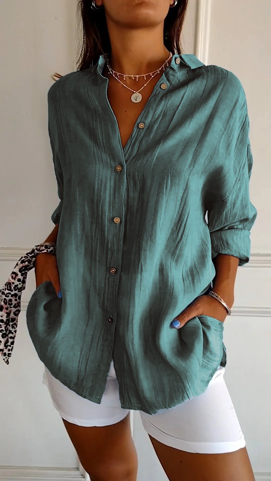 Sasha | Camisa Elegante com Estilo Plissado