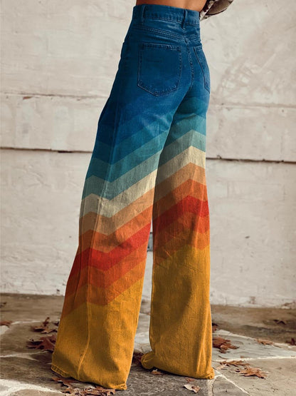 Léa - Elegante Retro Zigzag Bukser